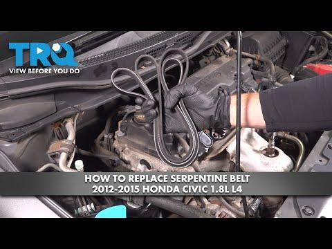 How to Replace Serpentine Belt 2012-2015 Honda Civic 1.8L I4