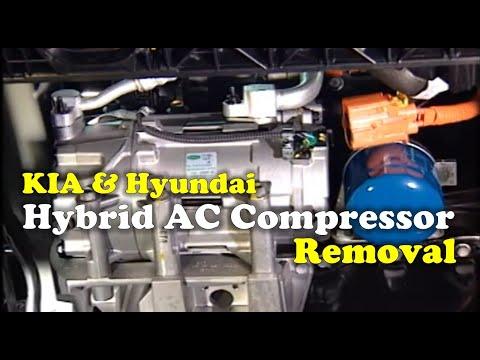 How to Replace the A/C Compressor on a 2016 Kia Optima Hybrid (High-Voltage Electric)