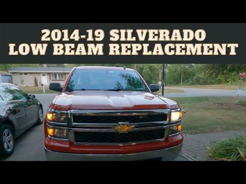 how to replace the headlight bulbs on a 2014-2019 Chevy Silverado 1500-2014 2015 2016 2017 2018 2019