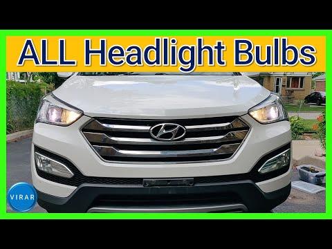 How to Replace Both Headlight Bulbs on a 2009-2016 Hyundai Santa Fe (Low & High Beam)