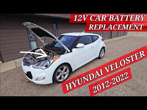 HOW TO REPLACE 12V CAR BATTERY IN HYUNDAI VELOSTER IN LESS THAN 5 MINUTES BY YOURSELF EASY/2012-2022