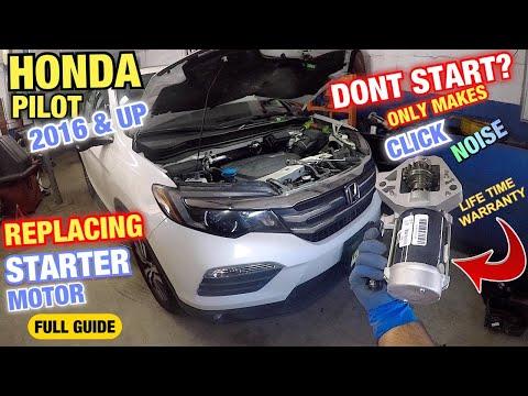 How to replace starter motor on Honda pilot 2016 and UP || HONDA PILOT Dont Start