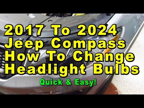 2017 To 2024 Jeep Compass How To Change Headlight Bulbs With Part Numbers - Quick & Easy