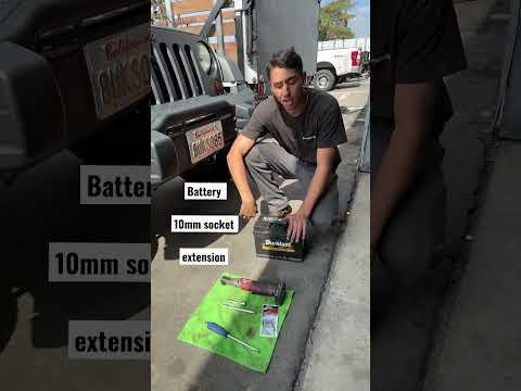 How to change 2013 jeep wrangler battery #shorts