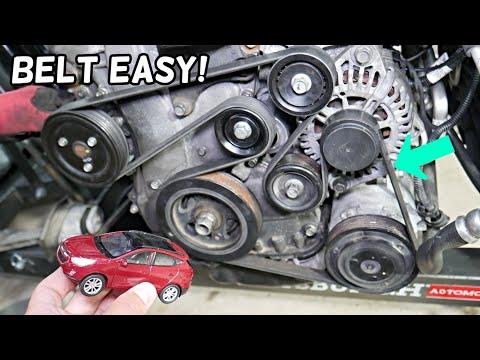 HYUNDAI TUCSON SERPENTINE BELT REPLACEMENT REMOVAL